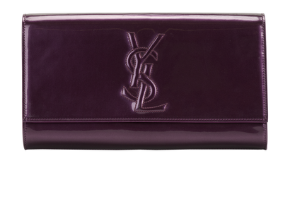 Belle De Jour Clutch, &pound;375, Handbags, Purple, Patent Leather, Front view